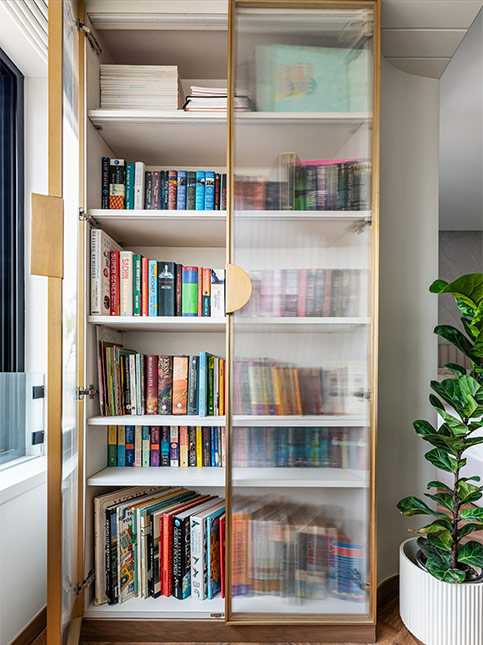 Bookshelves with glass doors – Beautiful Homes